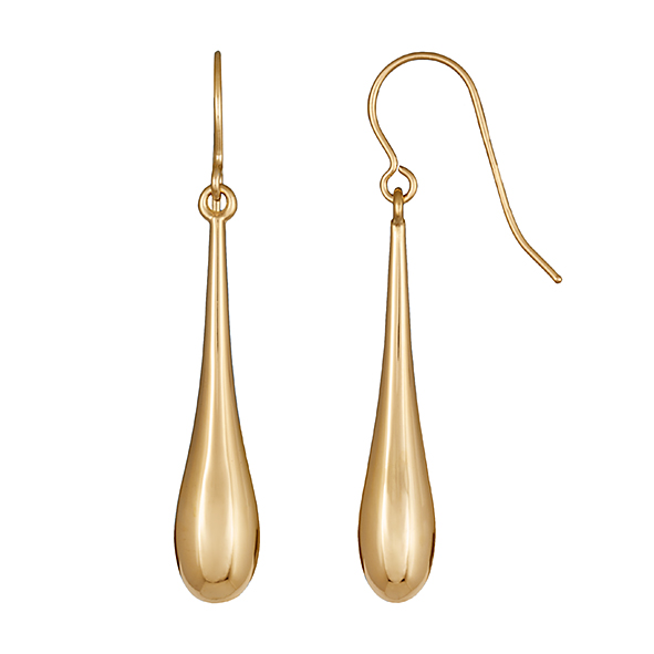 Tear Drop Hook Earrings 9ct gold - DM Jewellery Design