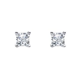 Sterling silver 6mm PrinceSterling silver white cubic zirconia Claw Studs