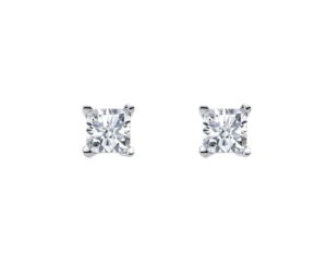 Sterling silver 6mm PrinceSterling silver white cubic zirconia Claw Studs