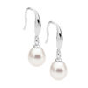 Sterling silver Shp/Hook Earrings w/ Freshwater Pearl Drop