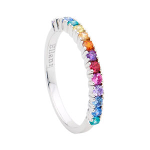 Sterling silver Multi Colour cubic zirconia Ring