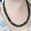 Greenstone bead necklace