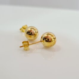 Gold ball earrings